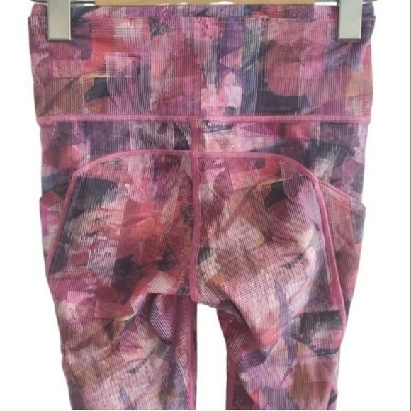 Lululemon Sun Dazed Multi Pink Fast & Free Nulu Tight II Size 4 - Picture 5 of 7